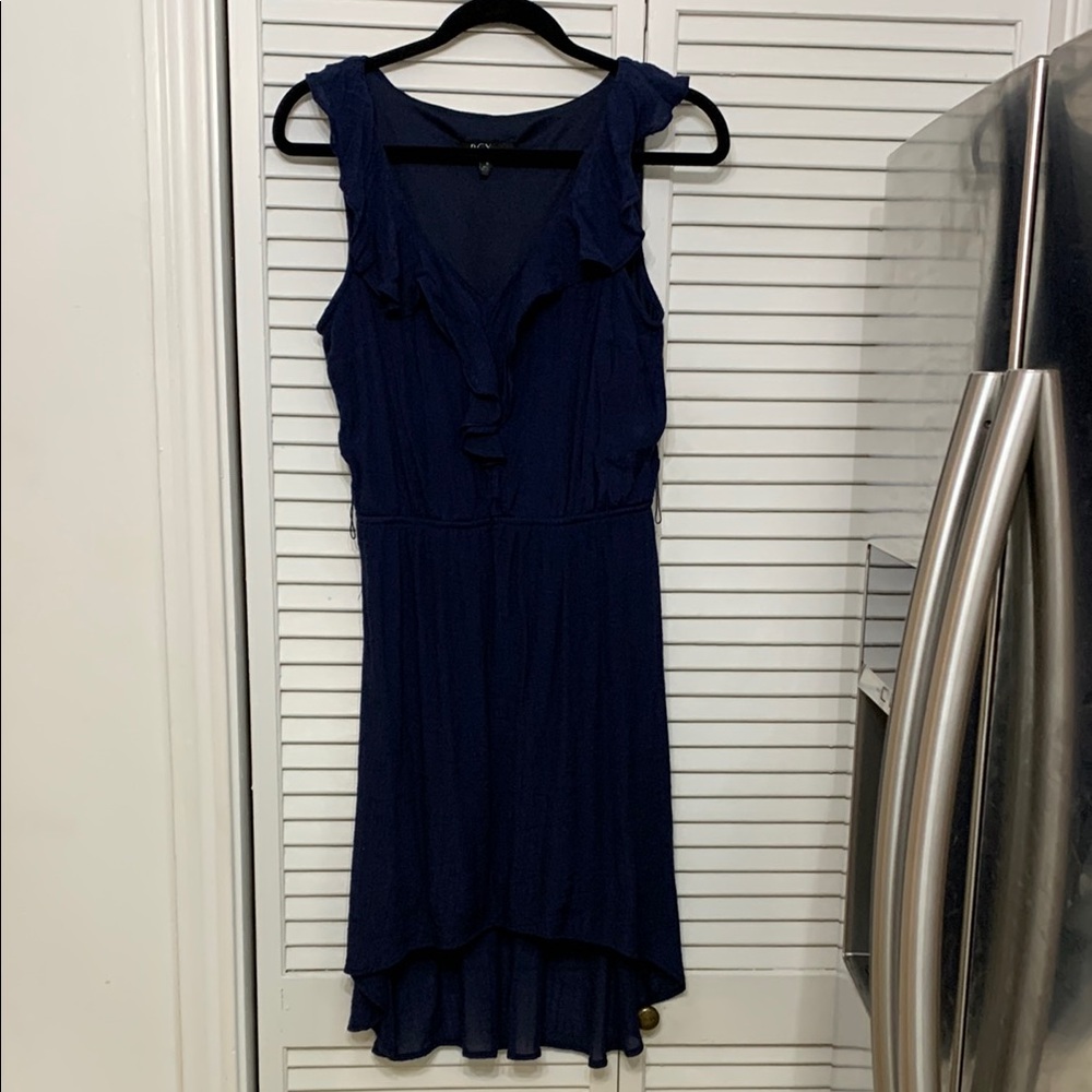 Elegant Navy Blue Sleeveless Dress